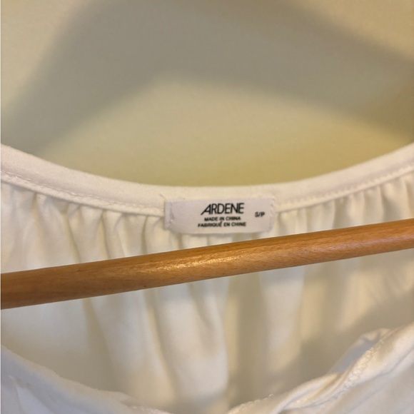 Ardene White Blouse with Lace Detailing and Tie Neck - Picture 2 of 4